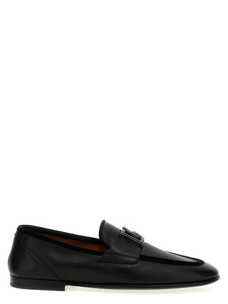 Black Calfskin Slip-On Loafers
