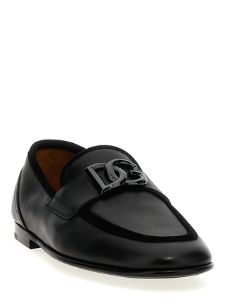 Black Calfskin Slip-On Loafers
