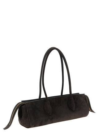 Brown Calfskin Shoulder Bag