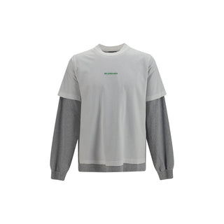 White Cotton Long Sleeve T-Shirt
