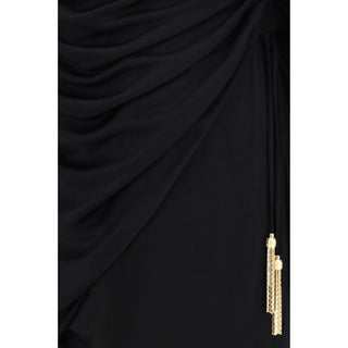 Black Viscose Casual Dress