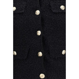 Black Viscose Shell Jacket