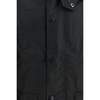 Black Cotton Full-Length Jacket