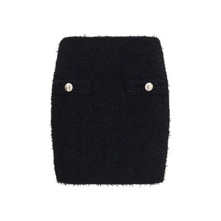 Black Viscose Mini Skirt