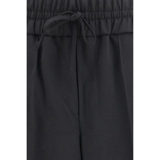 Black Wool Oves Aries Casual Pants