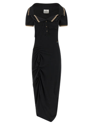 Black Cotton Midi Dress