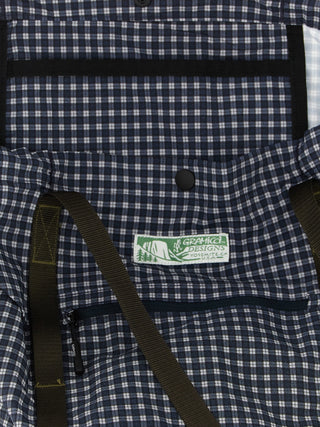 Blue Nylon Tote Bag