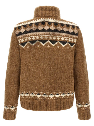 Brown Virgin Wool Cardigan