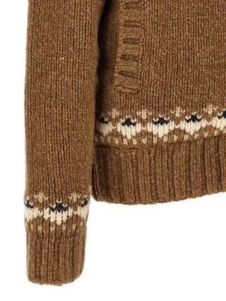 Brown Virgin Wool Cardigan