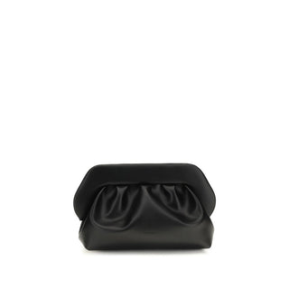 Black Recycled Leather Clutch Bag