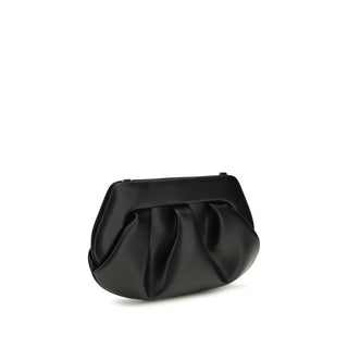 Black Recycled Leather Shoulder Bag
