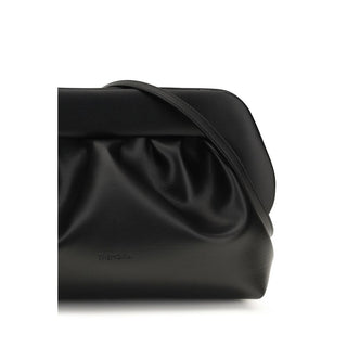 Black Recycled Leather Clutch Bag