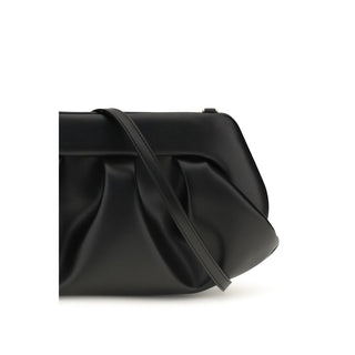 Black Recycled Leather Shoulder Bag