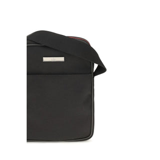 Black Fabric Shoulder Bag