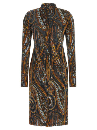Multicolor Viscose Short Dress