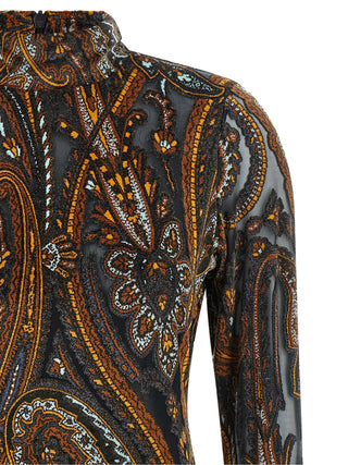 Multicolor Viscose Short Dress