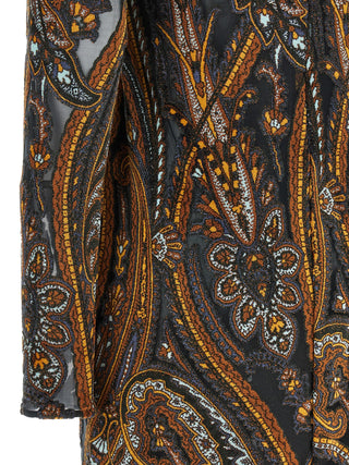 Multicolor Viscose Short Dress