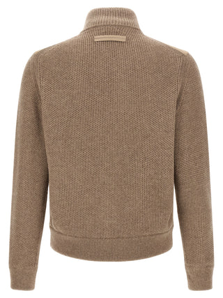 Beige Cashmere Cardigan