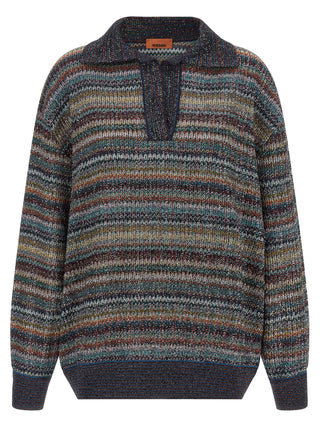 Multicolor Viscose Polo Shirt