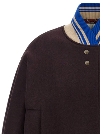 Purple Wool Bomber