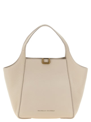 Beige Nubuc Leather Handbag