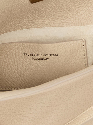 Beige Nubuc Leather Handbag
