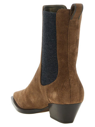 Brown Calfskin Chelsea Boots