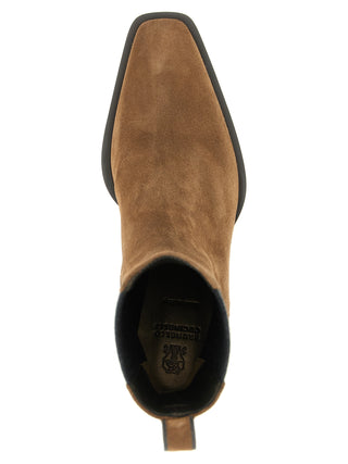 Brown Calfskin Chelsea Boots