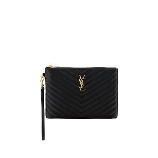 Black Calf Leather Bos Taurus Clutch Bag