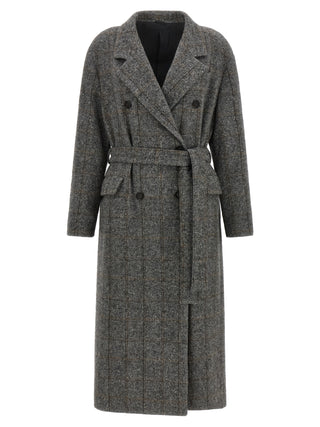 Gray Alpaca Leather Coat