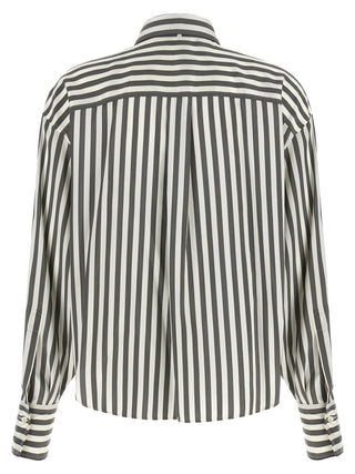 Bicolor Silk Blouse