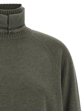 Bicolor Cashmere Cardigan