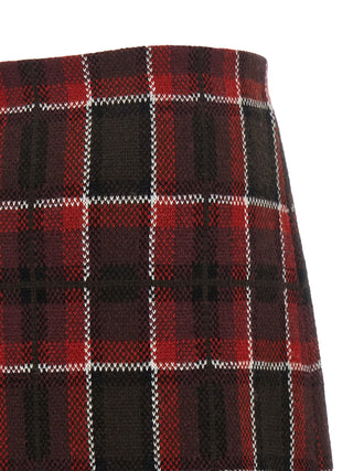 Red Wool Long Skirt
