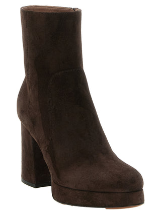 Brown Calfskin Ankle Boots