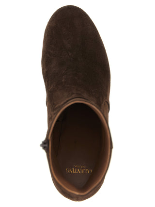 Brown Calfskin Ankle Boots