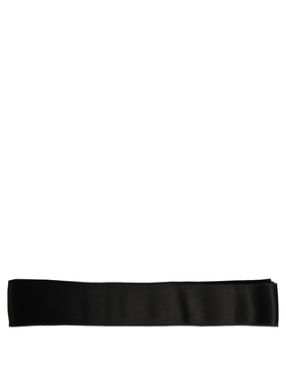 Black Satin Silk Wide Band Waist Cintura Belt
