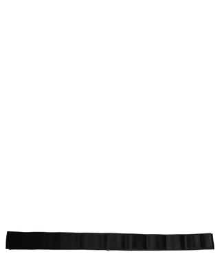 Black Satin Silk Wide Band Waist Cintura Belt