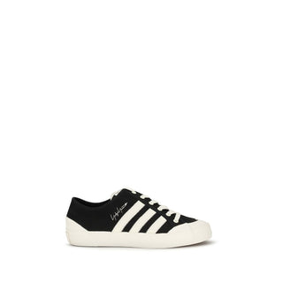 Black Fabric Low Top Sneakers