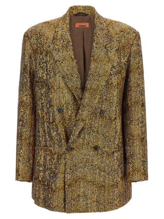 Gold Polyester Blazer
