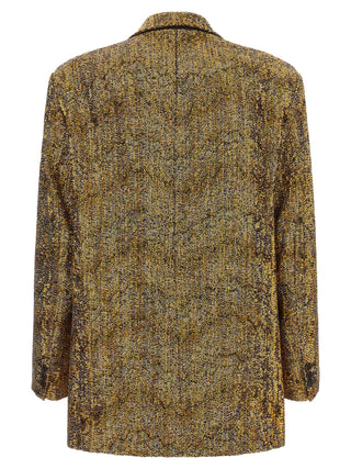 Gold Polyester Blazer