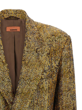 Gold Polyester Blazer