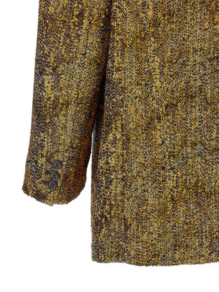 Gold Polyester Blazer