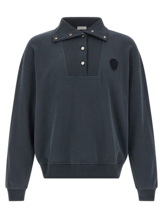 Blue Cotton Sweatshirt