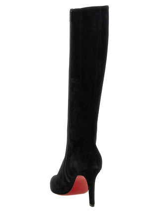 Black Calfskin Over The Knee
