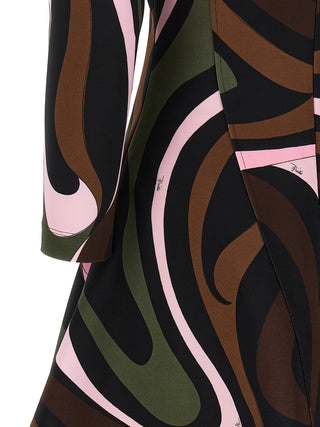 Multicolor Viscose Short Dress