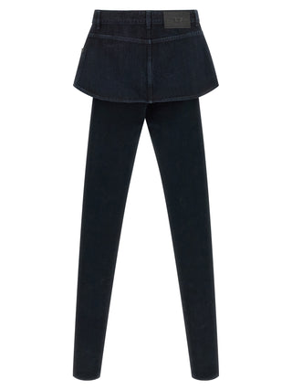 Blue Cotton Skinny Jeans