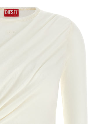 White Cotton Long Sleeve T-Shirt