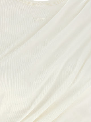 White Cotton Long Sleeve T-Shirt