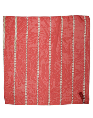 Red Silk Braided Rope Square Foulard Scarf