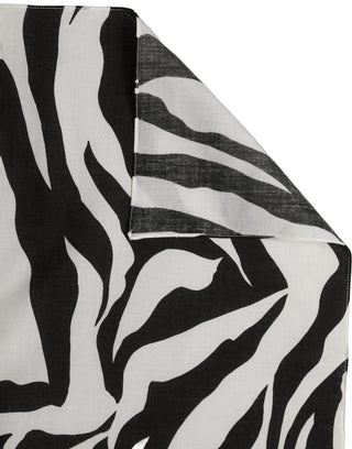 Black White Zebra Cotton Lace Stole Scarf